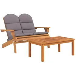 Helloshop26 - Gartenmöbel-Set Outdoor-Möbel Adirondack-Möbel-Set 2-teilig massives Akazienholz 02_0014208