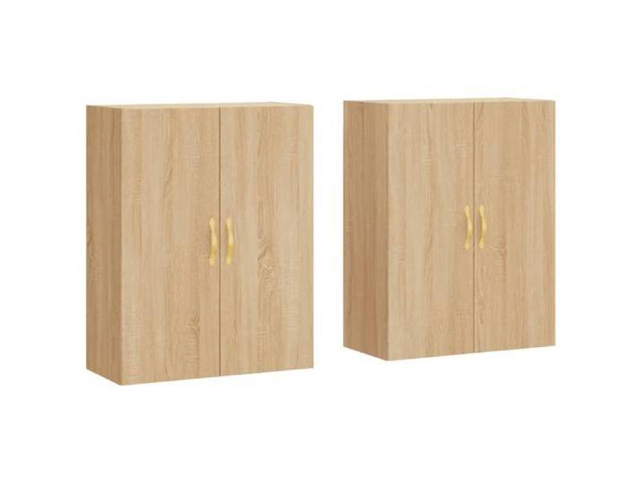 Armoire polyvalente Commode Cabinets murales 2 pcs - pour salon - chêne sonoma 69 5x34x90 cm{13164}