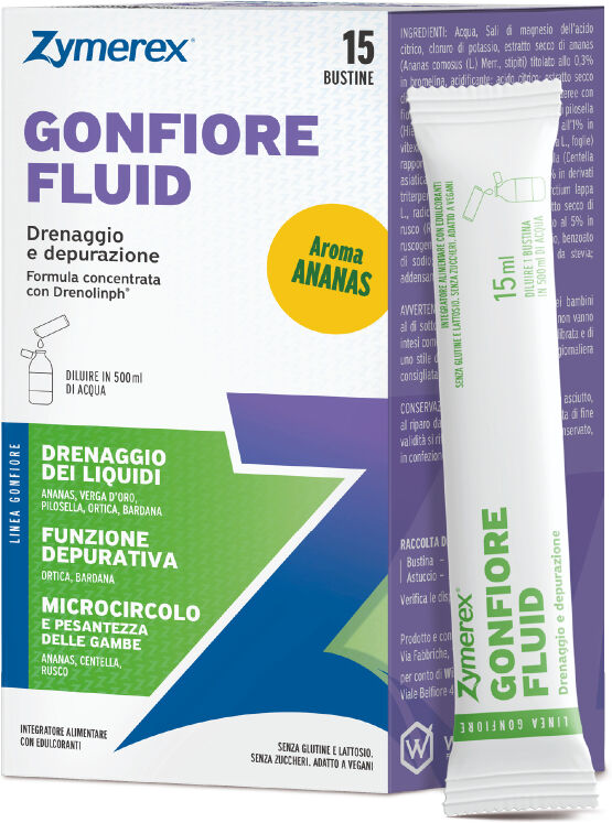 WILCO FARMA Srl SU Zymerex GONFIORE FLUID, 15 Bustine