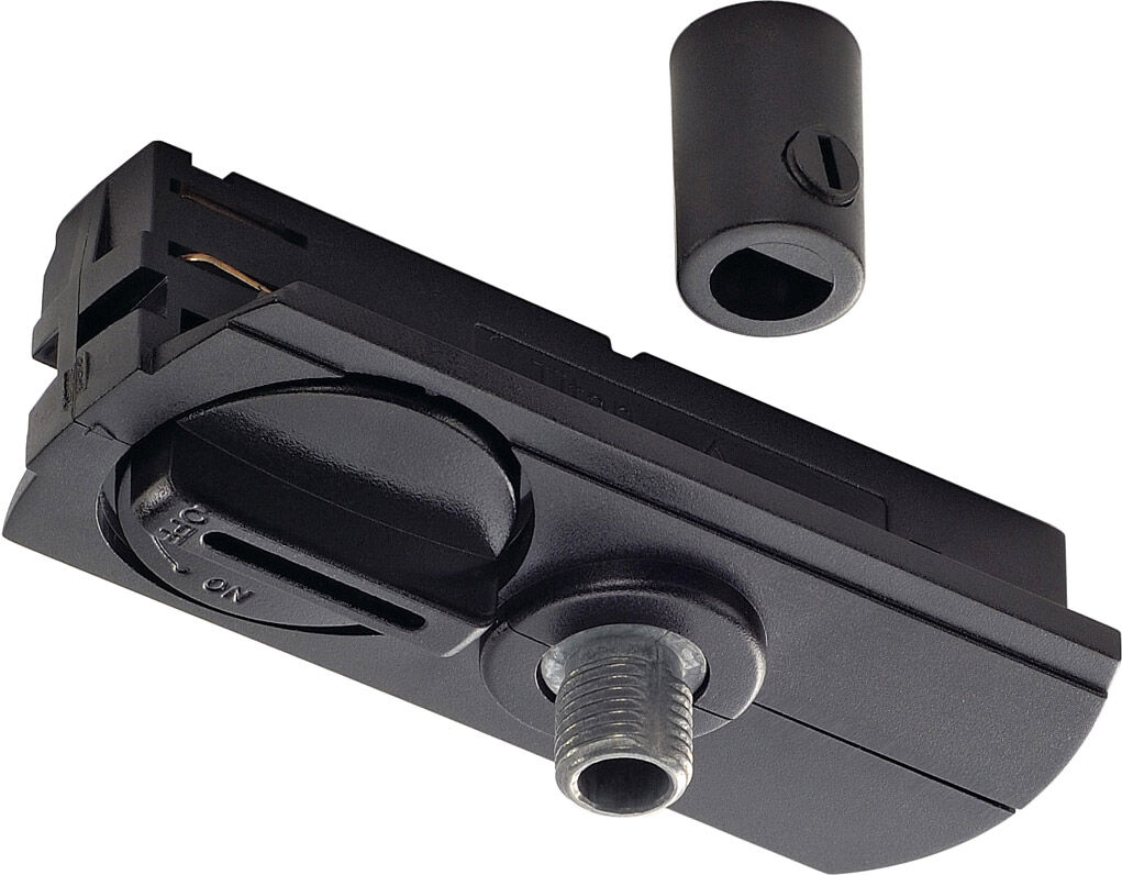 Slv 1-Phasen Pendelleuchtenadapter, Schwarz - 1 Phasen Stromschienen 230v