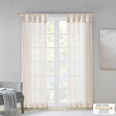 Madison Park Elowen Twisted Tab Voile Sheer Window Curtain Pair