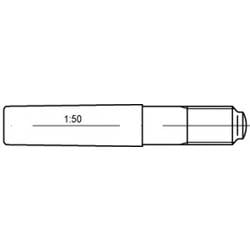 TOOLCRAFT TO-5437065 Kegelstift 10 mm Stahl 10 St.