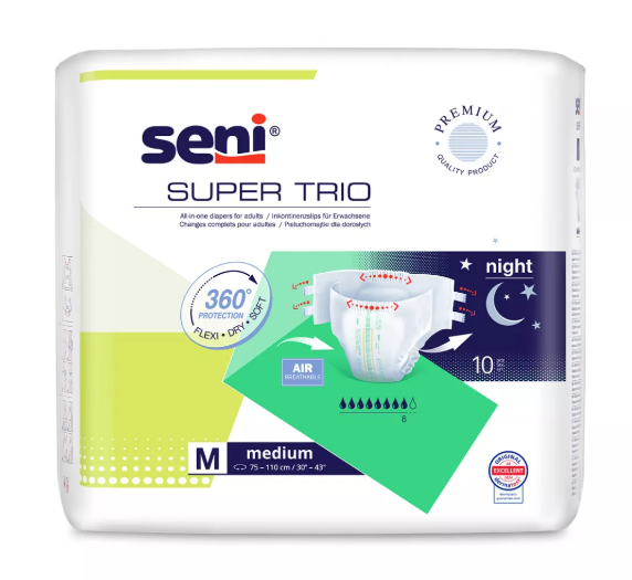 Seni Super Trio Medium - 6 paquets de 10 protections