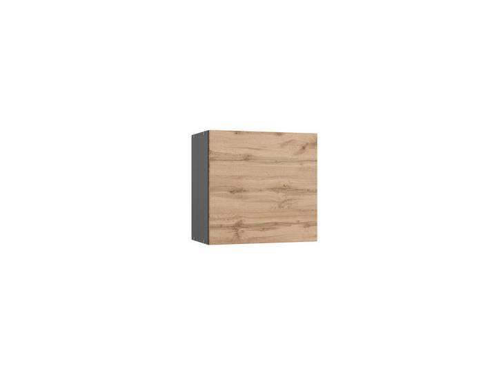 Küchenoberschrank, Graphit, 60x57x34 cm, Eiche Wotan, Hängend, Held-Möbel