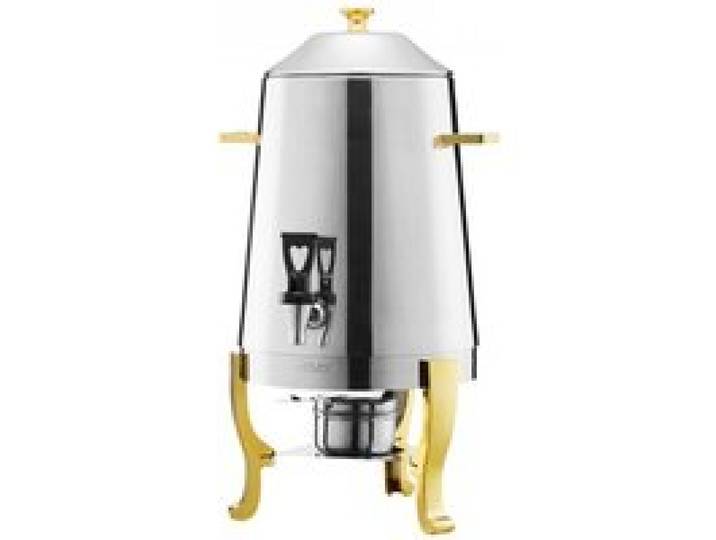 VEVOR Distributeur de Boissons Capacité 13 L, Fontaine à Eau Chaude et Froide en Acier Inoxydable, avec Brûleur à Alcool et Robinet, Distribution de Thé, Idéal pour Restaurants Hôtels Cafés Fêtes
