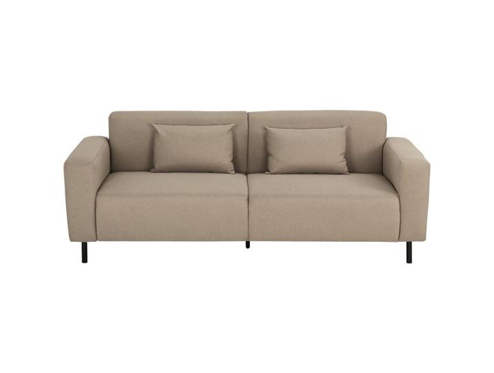 P & B 2-Sitzer-Sofa, Beige, Metall, 3-Sitzer, Füllung: Polyester, 204x76x79 cm, Wohnzimmer, Sofas & Couches, Sofas, 2-Sitzer Sofas