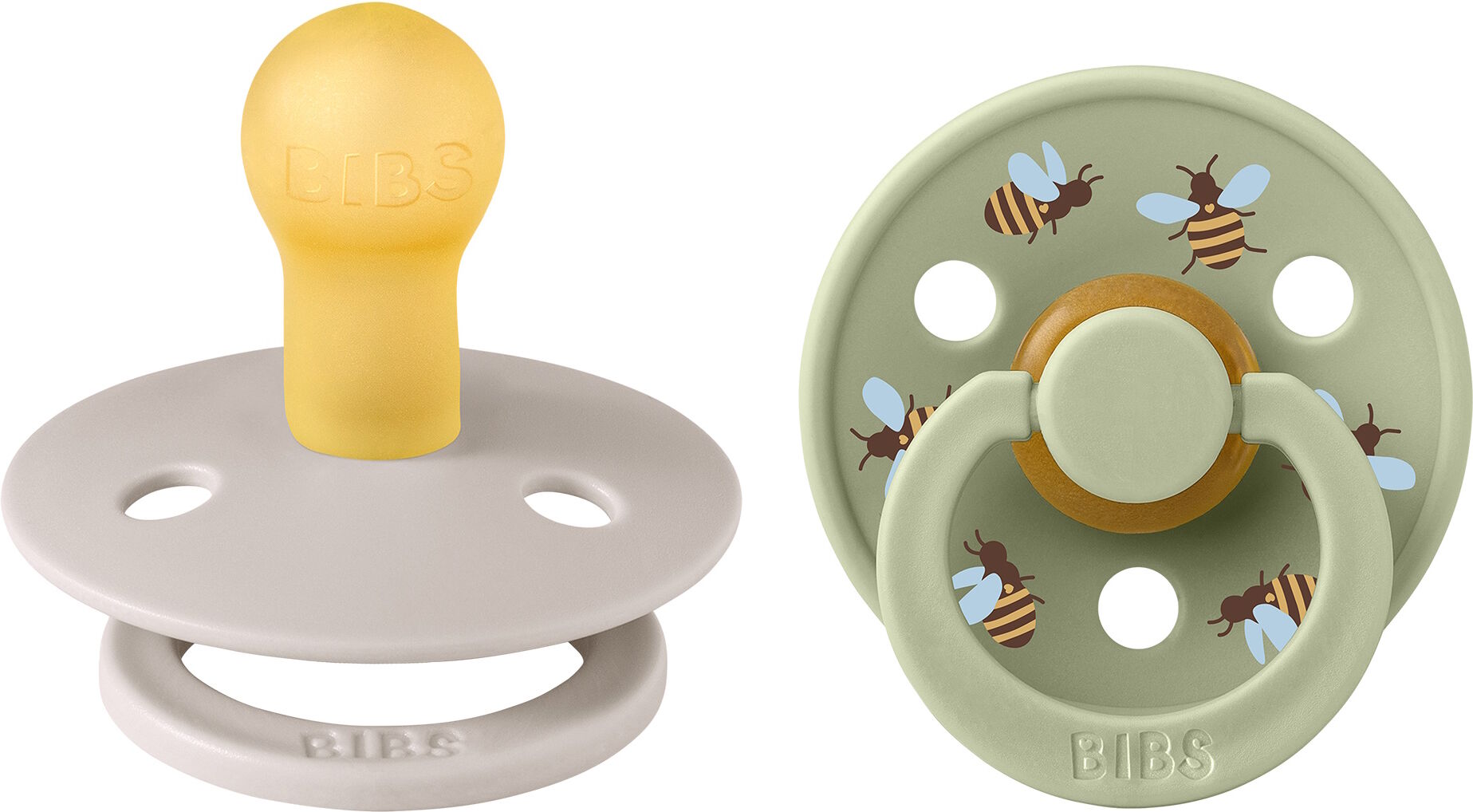 BIBS Pacifier Studio Colour 2-pak Bumblebee Mushroom Mix Size 1 2 stk