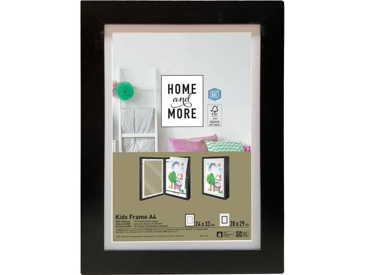 Home and More Bilderrahmen Kids Frame 10 x 15 cm Schwarz Holz