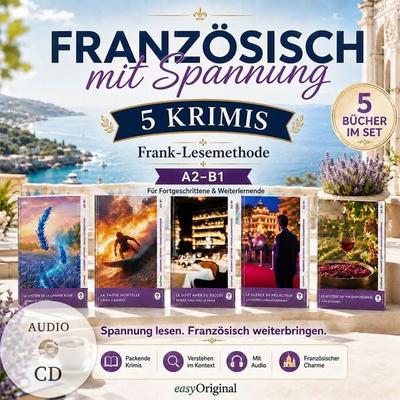 Französisch mit Spannung: 5 moderne Krimis A2-B1 (+ 5 Audio-CDs), Set von Louise Delaunay, EasyOriginal Verlag, 978-3-99197-045-3