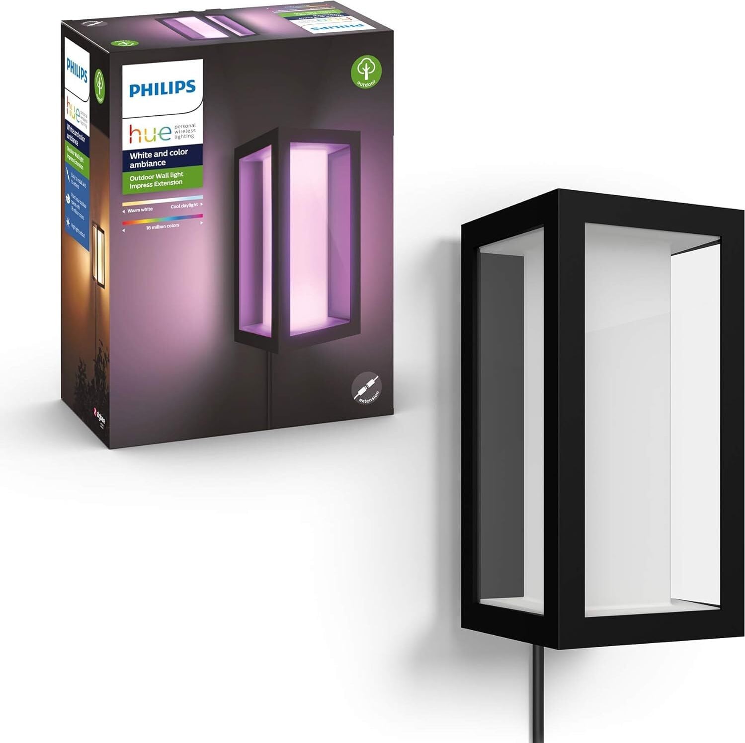 Philips Hue LED Accent Inbouwspot Black RGB met Glas