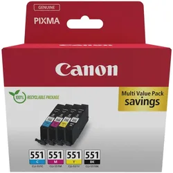 Canon, Druckerpatrone, Cli-551 (BK, C, M, Y)