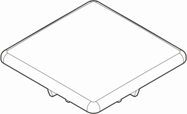 Alape Ventilkappe 9510001000 68x23x68mm, quadratisch, mit Grundkörper, weiß glasiert