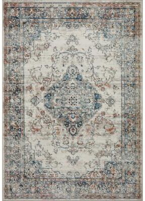Alexander Home Charlotte Transitional Distressed Medallian Area Rug