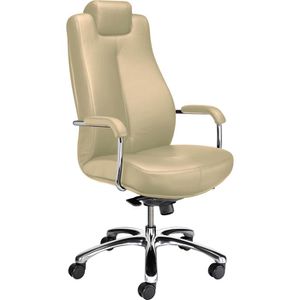 Nowy-Styl Chefsessel Sonata Lux XXL, beige, Echt Leder, belastbar bis 150 kg