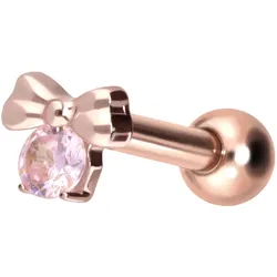 Titan Ohrpiercing mit Innengewinde SCHLEIFE + KRISTALL