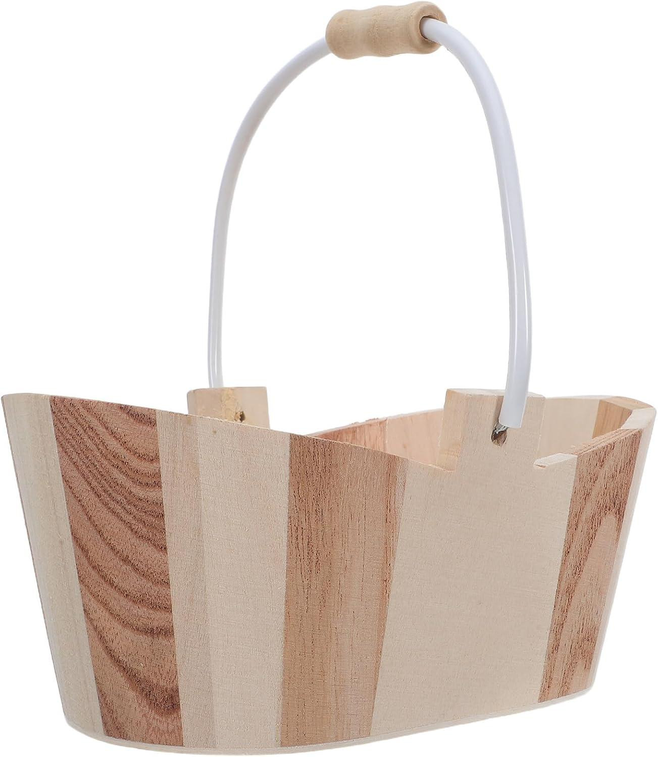 Multifunctionele houten sauna emmer en pollepel set, multicolor