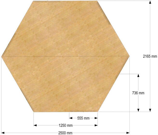 Bedrunka+Hirth Plan de travail hexagonal (03.15.66A)