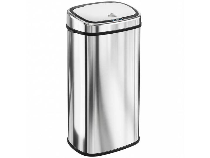 Homcom Automatik Mülleimer Abfalleimer mit Sensor Küche Edelstahl viereckig 68L, Silberfarben, Metall, 29.5x78x40.5 cm, Haushalt & Reinigung, Reinigung, Mülleimer & Abfallsammler