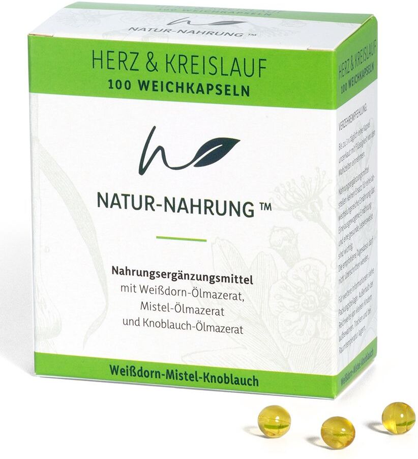 Natur Nahrung Natur-Nahrung Herz & Kreislauf Weißd.+Mistel+Knobl 100 St Weichkapseln