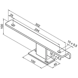 Zehnder Zubehör Fußkonsole FMORV HDF-6, Sonder-Lack, 110249 110249