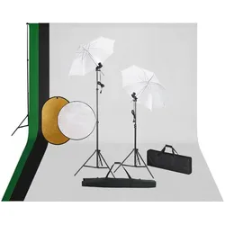vidaXL Sarenin (300 cm, 210 cm), Hintergrundsystem, Weiss, Grün, Schwarz