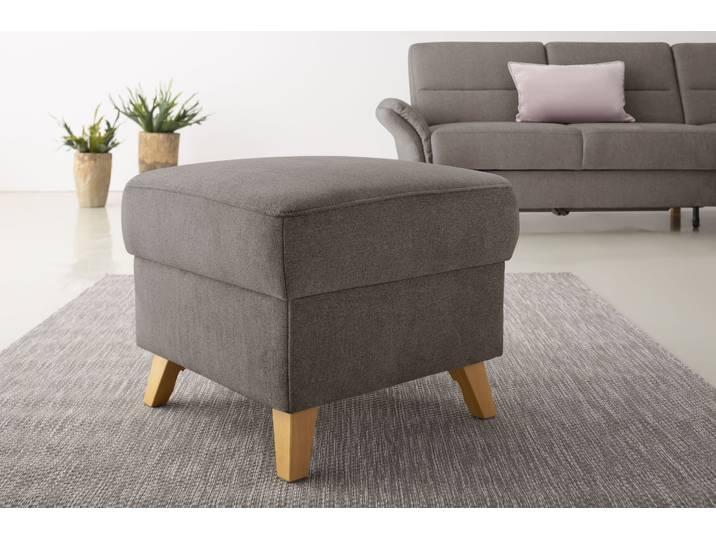 Stauraumhocker GOODPRODUCT Westerland , braun (latte), B:58cm H:48cm T:58cm, 100% Polyester, Hocker, Stauraumhocker, in vielen Bezugsarten und Farben, auch in Luxus-Microfaser imprägniert