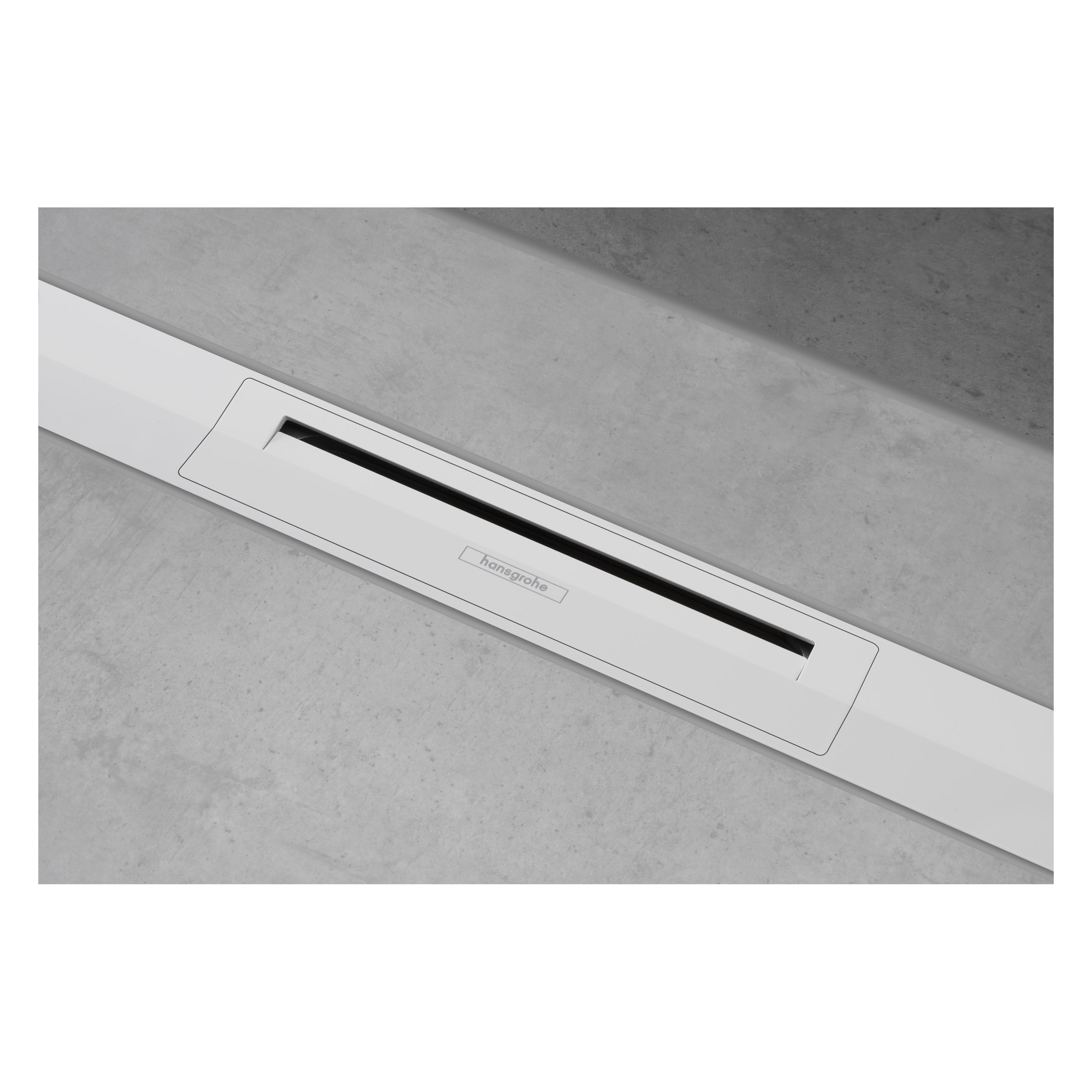 hansgrohe Duschrinne RainDrain Flex, kürzbar, freie Montage 800mm mattweiss (800 mm) (56044700)