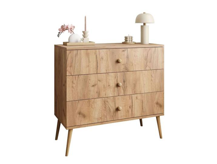 KOMMODE mit Schubladen HARMONY Craft Gold Eiche