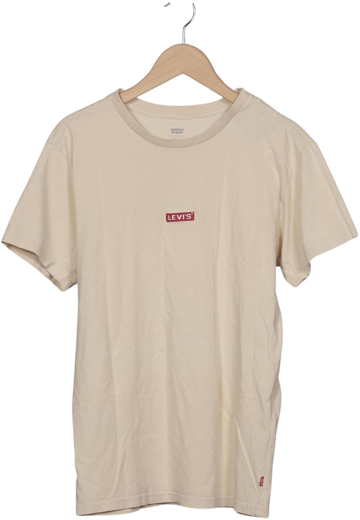 Levis Herren T-Shirt, Beige, Gr. S, Baumwolle - Second Hand