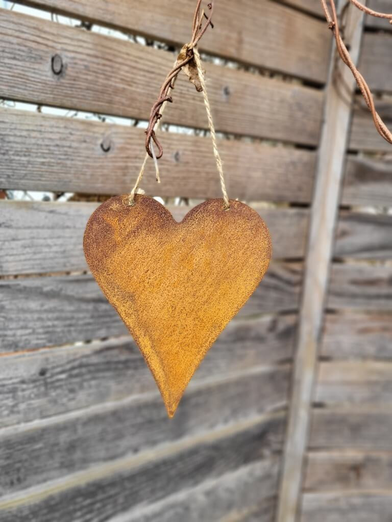Edelrost Hart Xenia Hangdecoratie - 21 cm