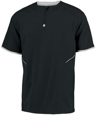 Russell Athletic 872RVM Short Sleeve Pullover Top in Black/White size Large   Polyester