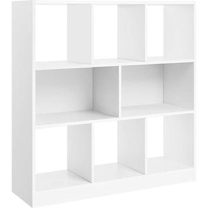 Vasagle Bücherregal LBC52WT, weiß, aus Holz, 8 Fächer, 97,5 x 100 x 30cm