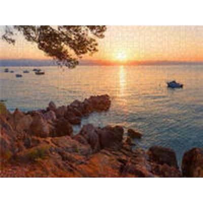 CALVENDO Puzzle Felsenstrand Moscenicka Draga | 1000 Teile Lege-Größe 64 × 48 cm Foto-Puzzle für glückliche Stunden