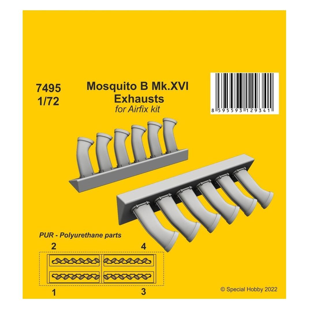 CMK Mosquito B Mk.XVI Exhausts (129-7495)