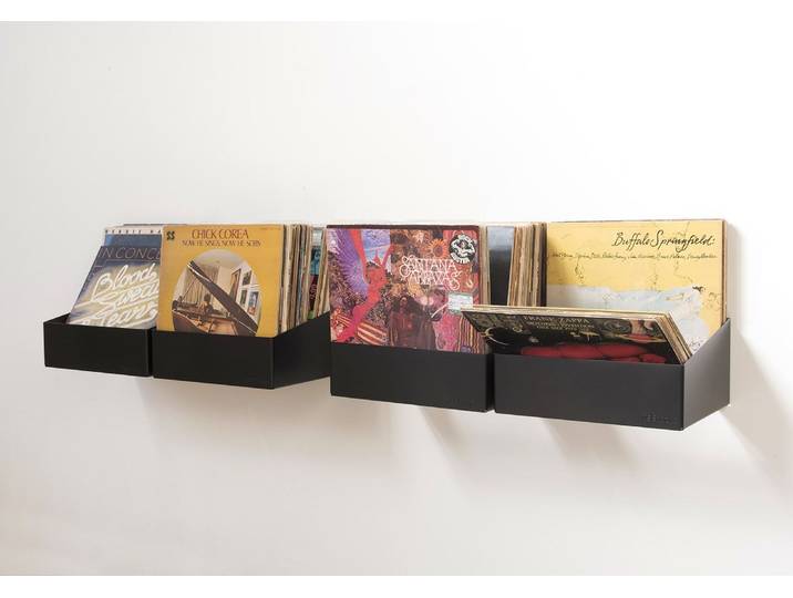 Range-vinyles mural – teenyle – lot de 4 – noir - teebooks