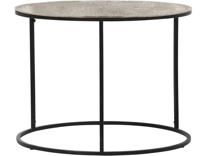 Beistelltisch MIRRORS AND MORE PATTY , schwarz (silberfarben), H:46cm, Tische, Beistelltisch