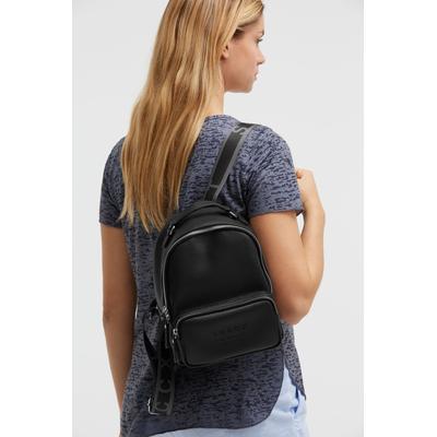 Cityrucksack SOCCX, schwarz, Lederimitat, Rucksäcke Cityrucksack