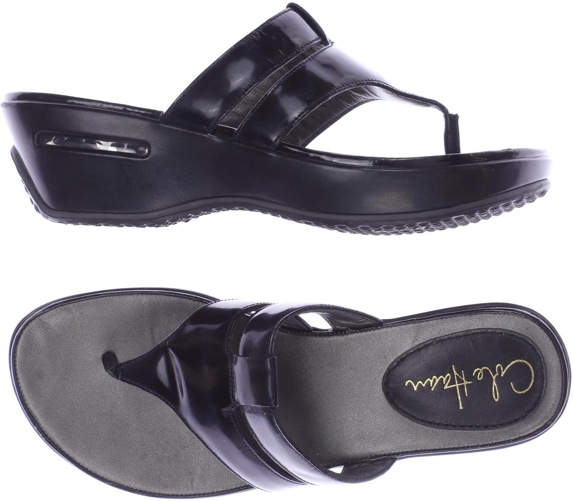 Cole Haan Damen Sandalen, Schwarz, Gr. EU 38,5 (US 7.5), kein / Etikett - Second Hand