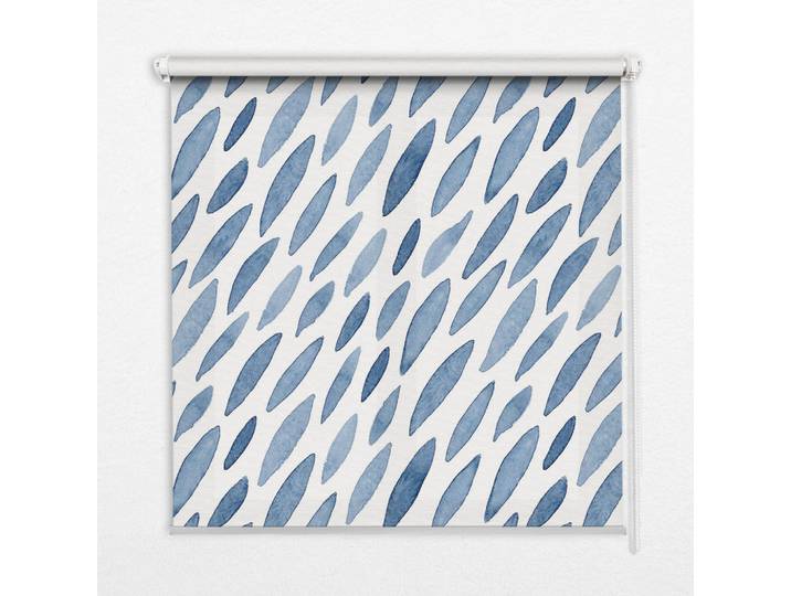 Tulup Innenrollo - Fensterrollo - Rollo - 150x140 cm - Lackierte Maserung, Blau, Kunststoff, Rechteckig, 150x140x0.5 cm, Heimtextilien, Vorhänge, Rollos