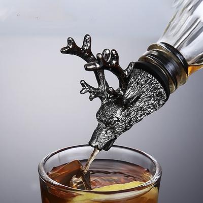 Wein Schnaps Spiritus Ausgießer Tierkopf Edelstahl einzigartige Flaschenverschlüsse Belüfter Bar Werkzeuge