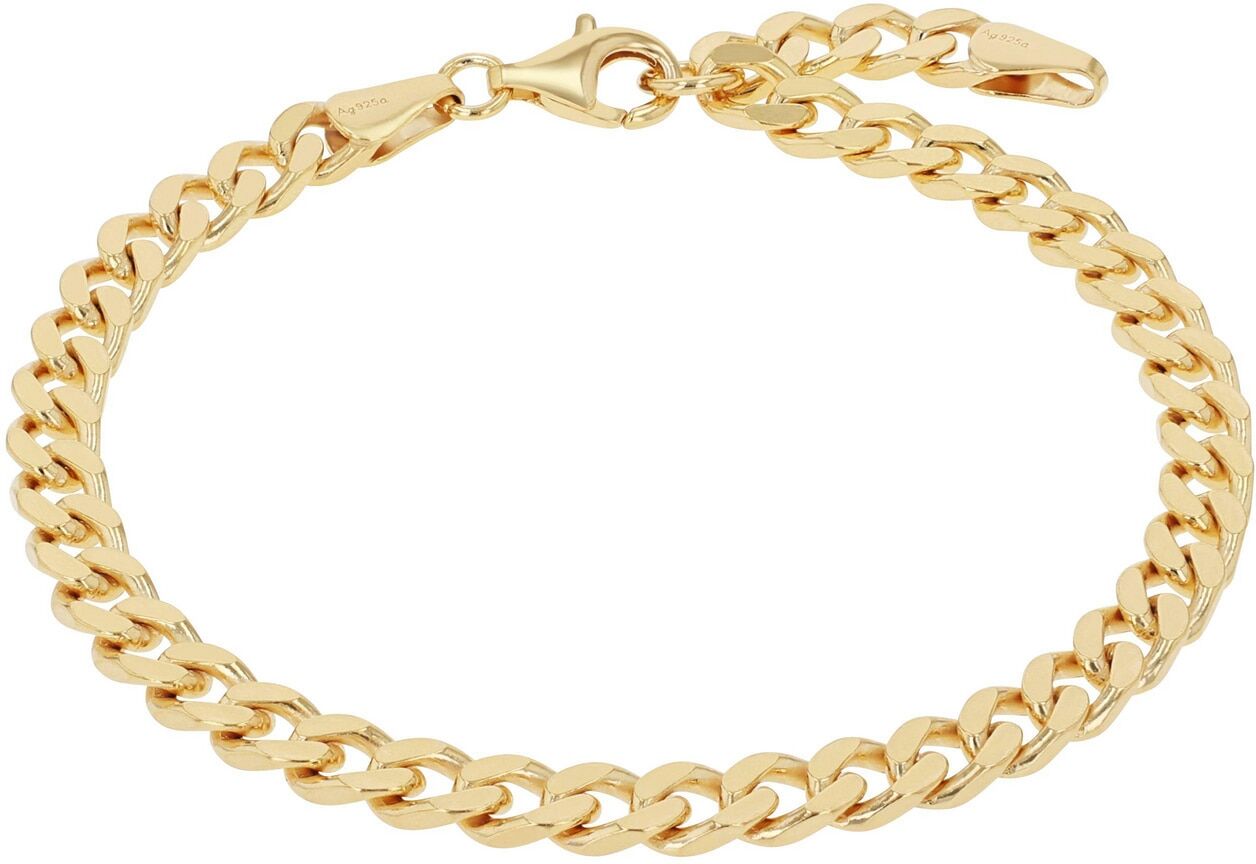 Panzerarmband AMOR, gold (gelbgoldfarben), Armbänder, Damen, 21cm, Silber 925 (Sterlingsilber), Panzerarmband