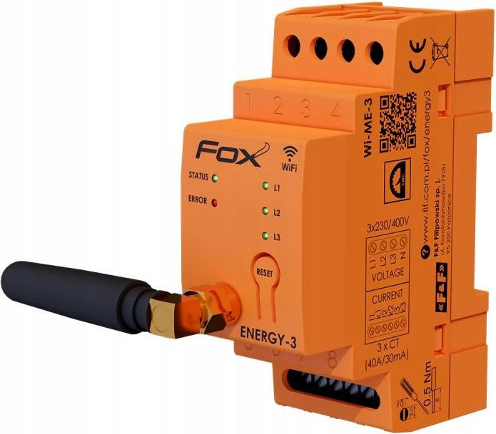 F&F ENERGY 3 FOX F&F driefasige WLAN-energieverbruiksmeter