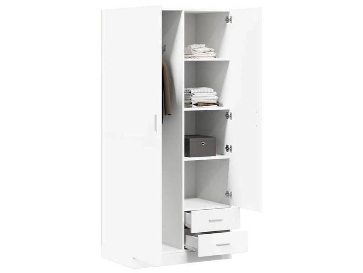 En Promotion Armoire de chambre Moderne - ABOTT@ Cabinet vêtements/Garde-robe - Blanc 80x52x180cm Bois d'ingénierie 529943
