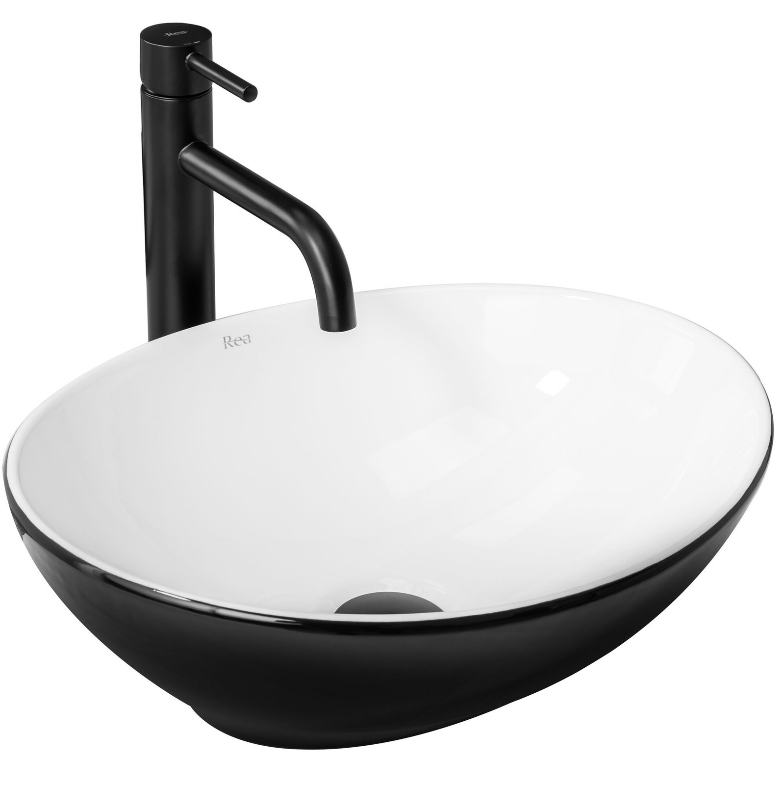 Rea Opzetwastafel Sofia Black/white