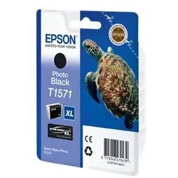 Epson Original T1571 Ultra Chrome K3 Druckerpatrone photo schwarz 25ml (C13T15714010)