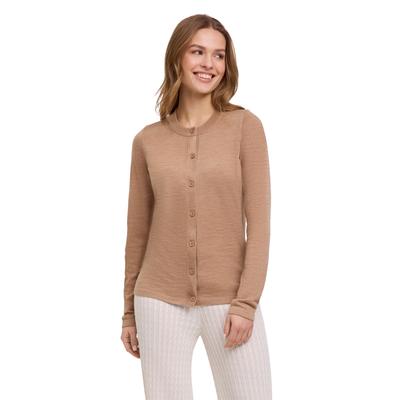 Cardigan FALKE "Pure Merino Wool", Damen, Gr. XXL, camel (5038), Strickjacken