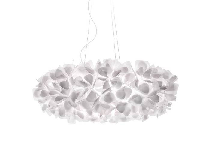 SLAMP lampe à suspension CLIZIA XL MAMA NON MAMA WHITE (Câble transparent - Cristalflex®)