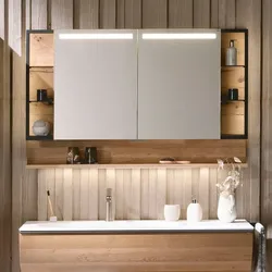 Voglauer Spiegelschrank Vquell Holz Braun Alteiche 96 cm