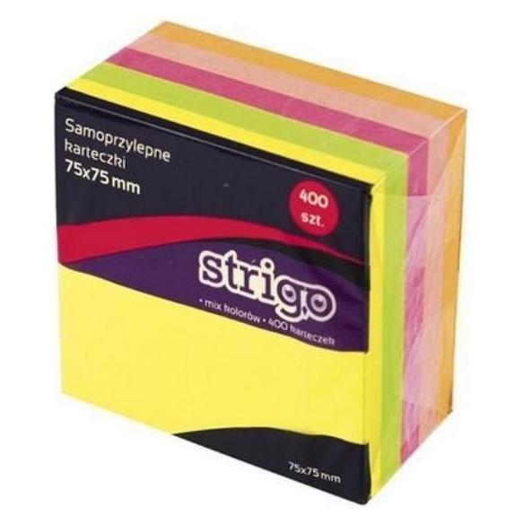 Stigo Bike Selbstklebende Notizzettel 76x76mm 400K Neon STRIGO (76 x 76 mm) (41942827)