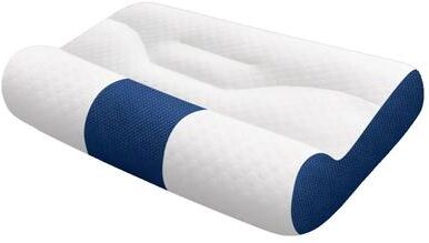 Uplifted Goods Ergonomic Memory Foam Pillow For Neck And Shoulder Support blue